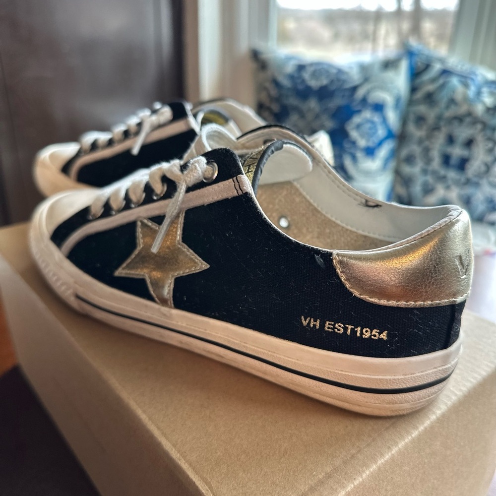 VH Black Sneakers with Gold Star